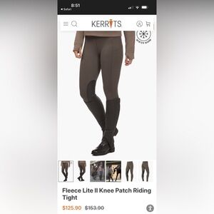 Kerrits Fleece Lite II Knee Patch Riding Tights